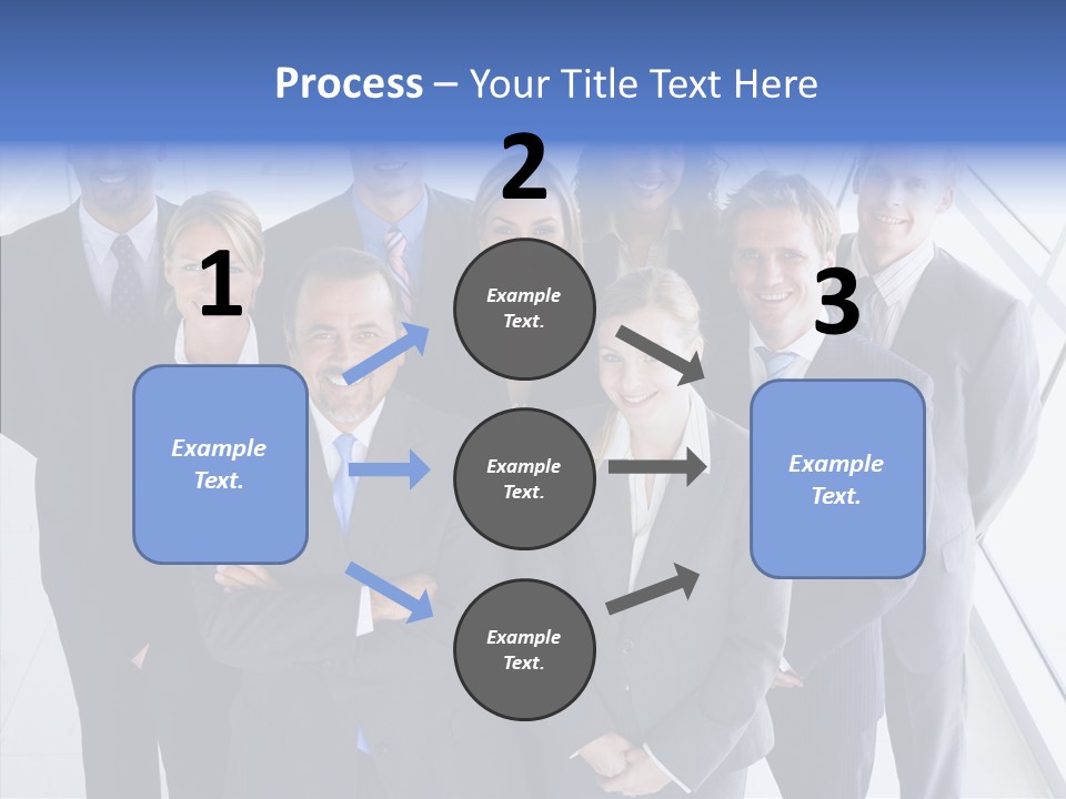 Happy Team Businesspeople PowerPoint Template