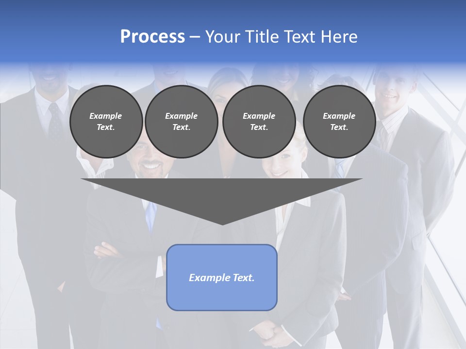 Happy Team Businesspeople PowerPoint Template