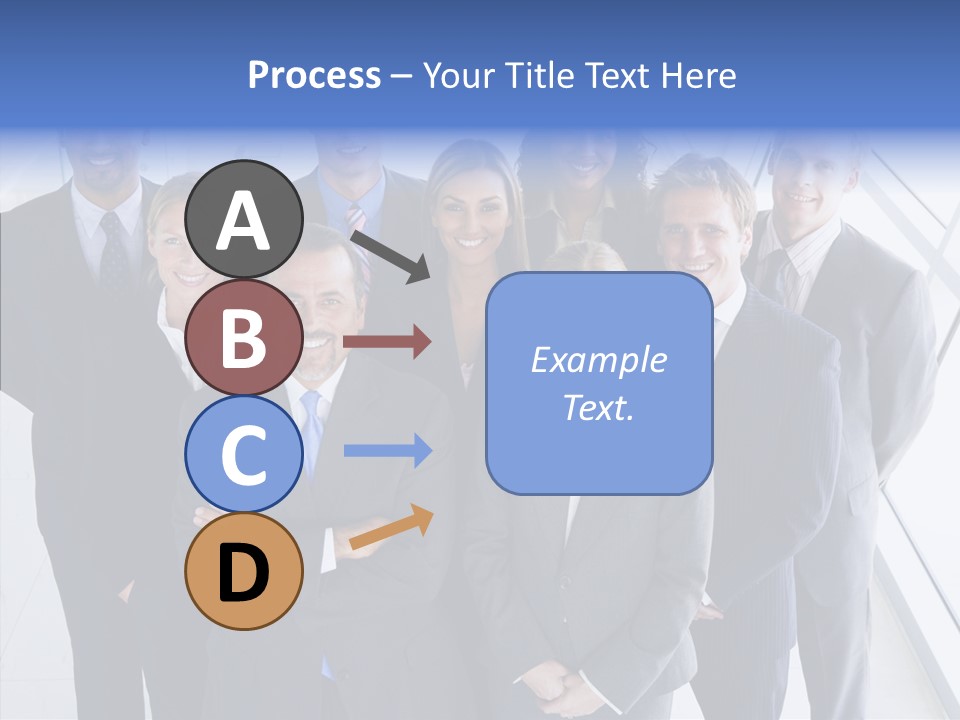 Happy Team Businesspeople PowerPoint Template