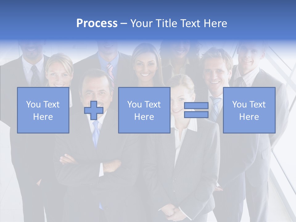 Happy Team Businesspeople PowerPoint Template
