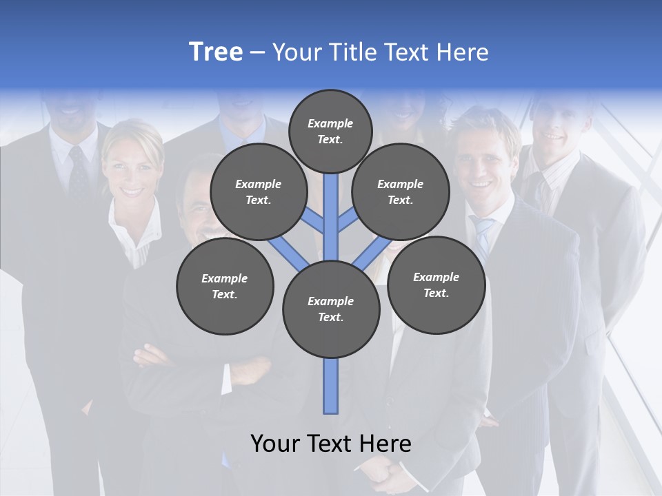Happy Team Businesspeople PowerPoint Template