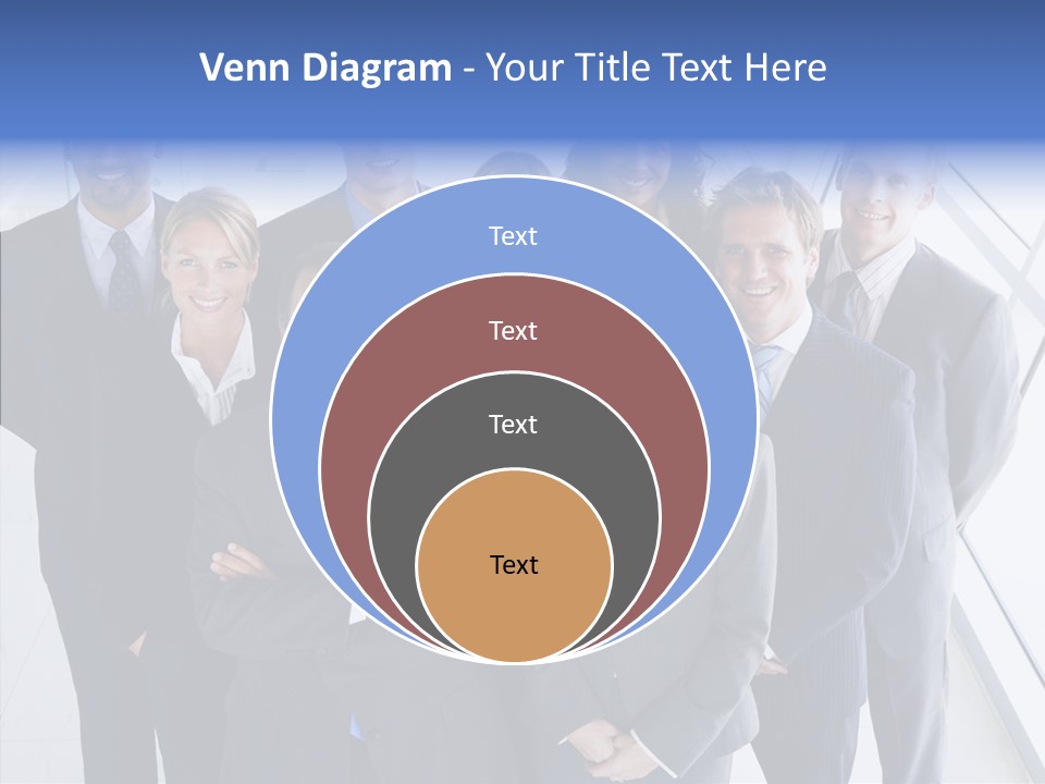 Happy Team Businesspeople PowerPoint Template