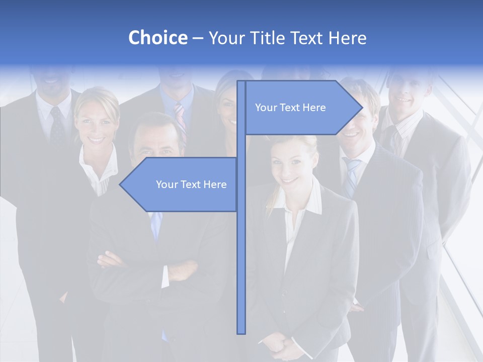 Happy Team Businesspeople PowerPoint Template