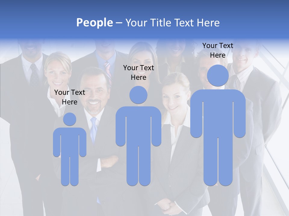 Happy Team Businesspeople PowerPoint Template