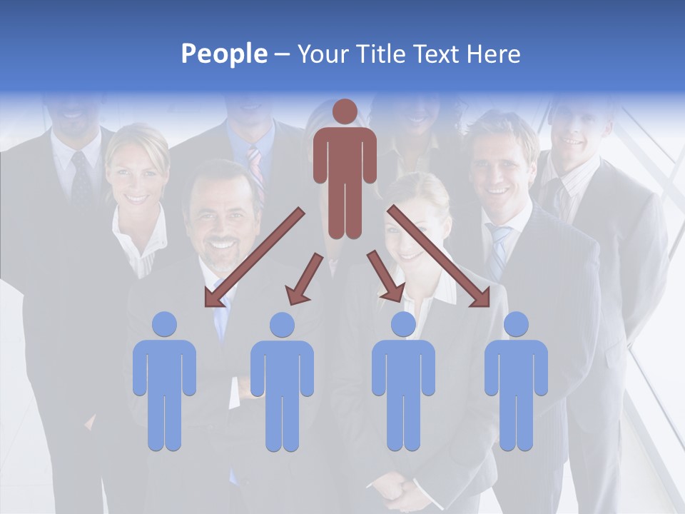 Happy Team Businesspeople PowerPoint Template