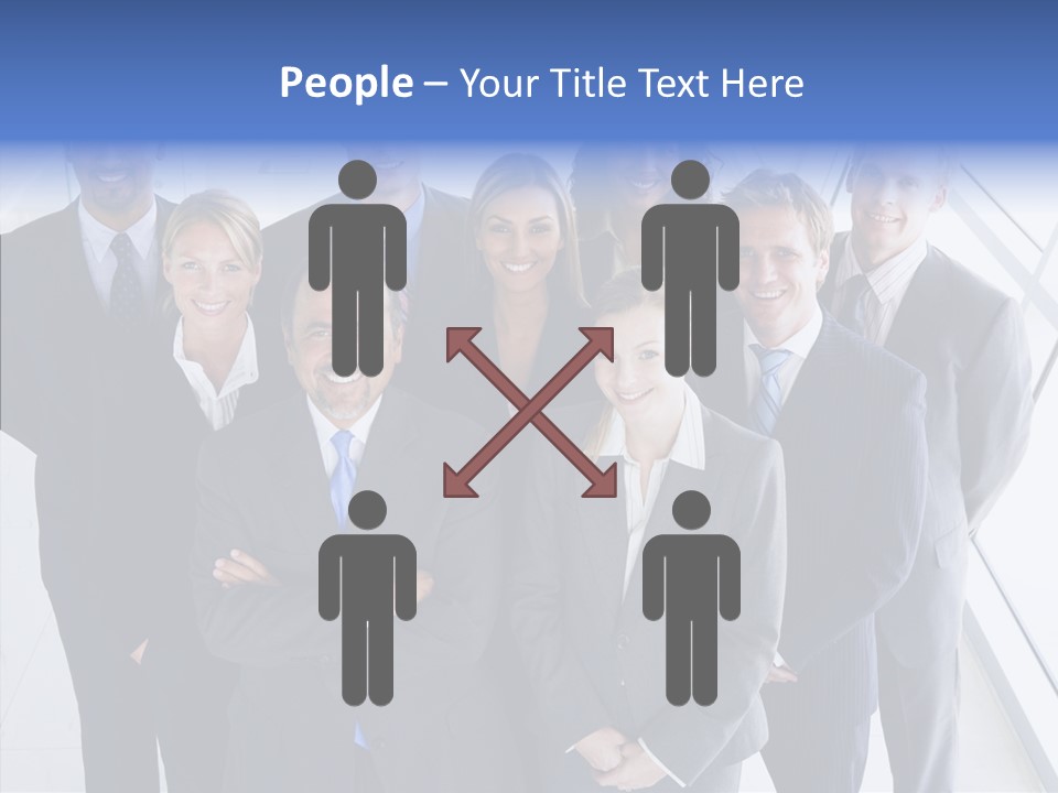 Happy Team Businesspeople PowerPoint Template