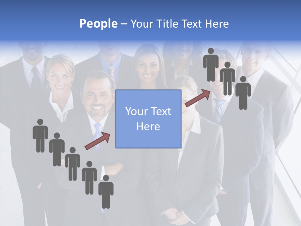 Happy Team Businesspeople PowerPoint Template