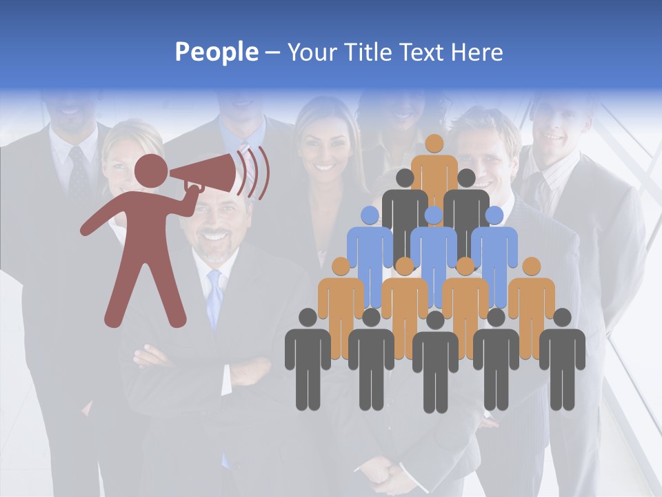 Happy Team Businesspeople PowerPoint Template