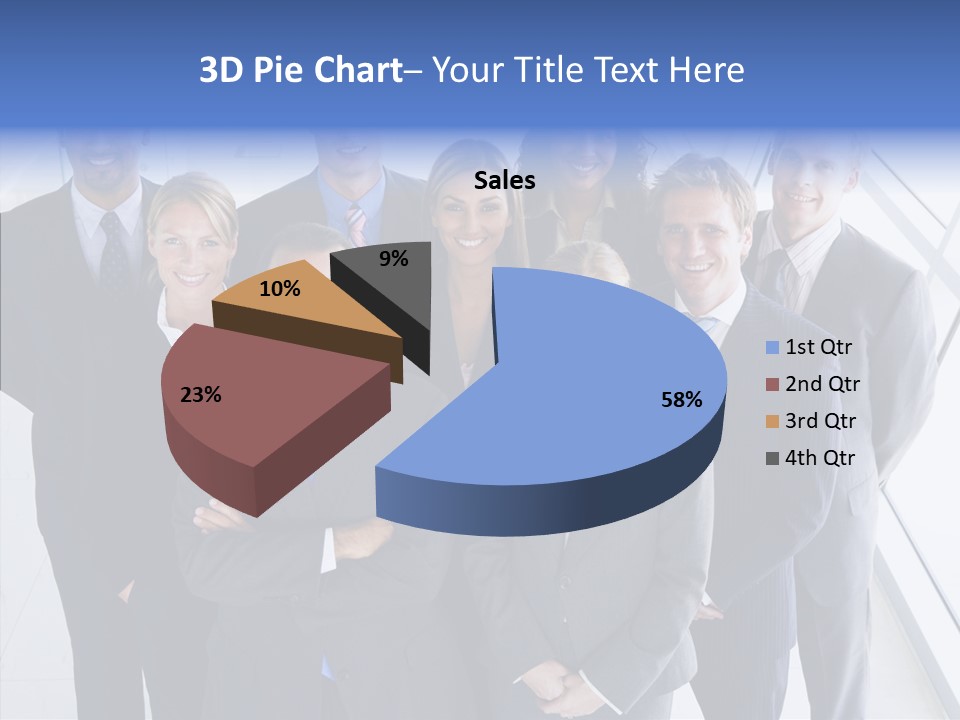 Happy Team Businesspeople PowerPoint Template