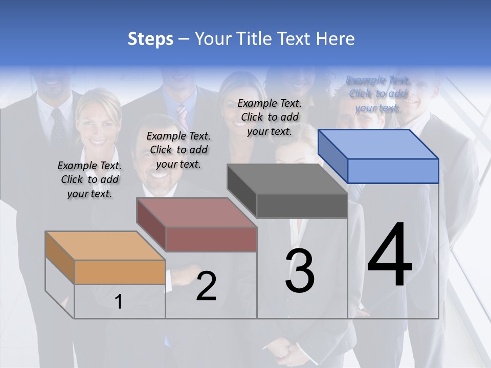 Happy Team Businesspeople PowerPoint Template