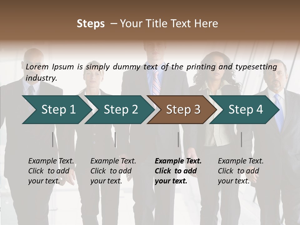 Office Walking PowerPoint Template