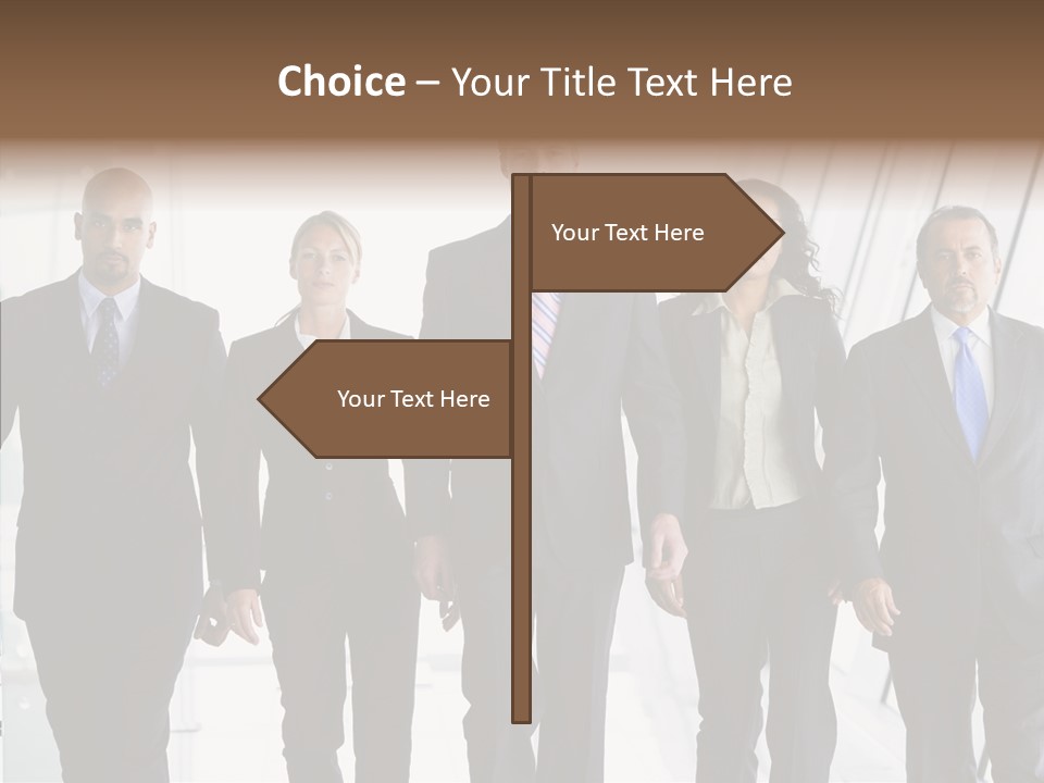 Office Walking PowerPoint Template