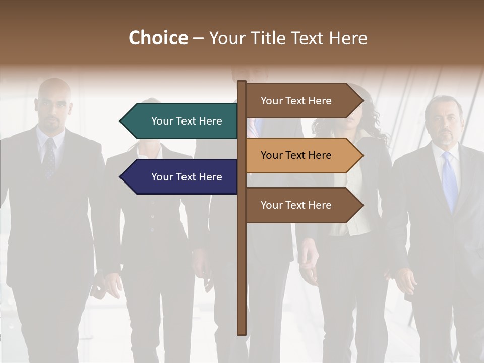 Office Walking PowerPoint Template