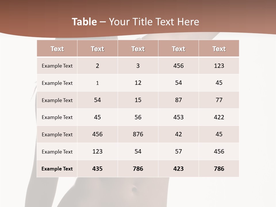 Cap Striping Breast PowerPoint Template