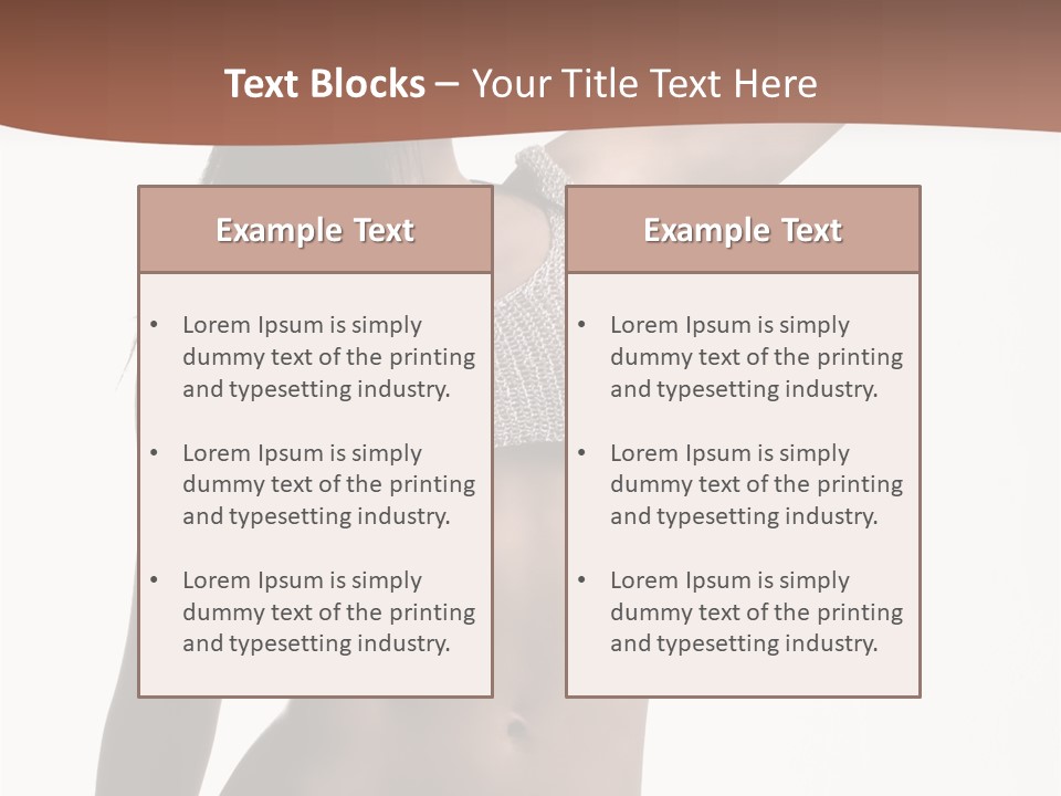 Cap Striping Breast PowerPoint Template
