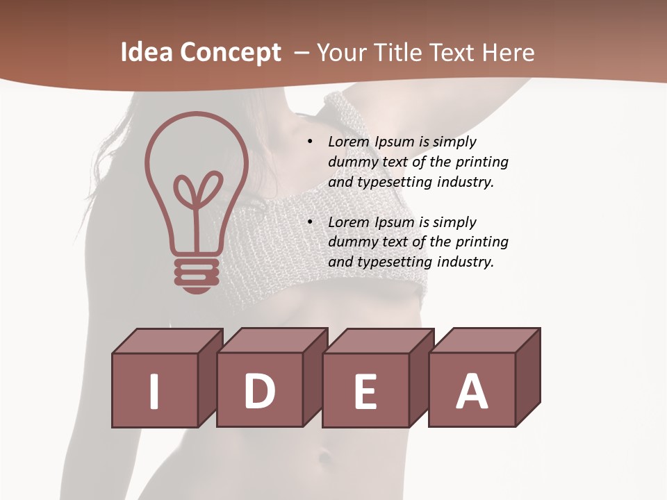 Cap Striping Breast PowerPoint Template