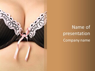 Desire Breasts Female PowerPoint Template
