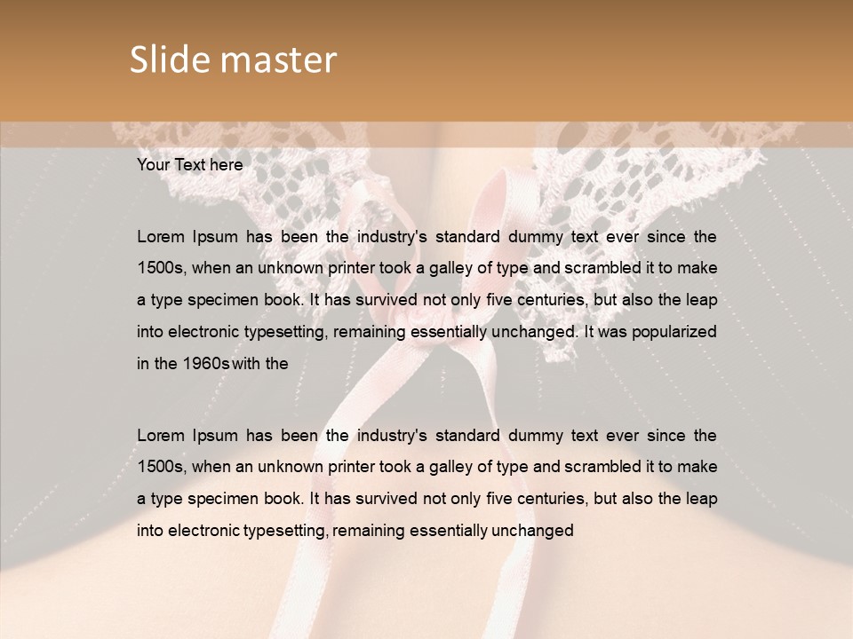 Desire Breasts Female PowerPoint Template