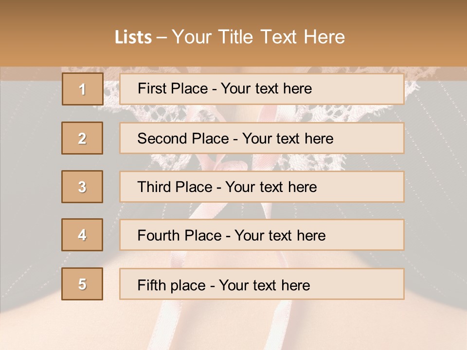Desire Breasts Female PowerPoint Template