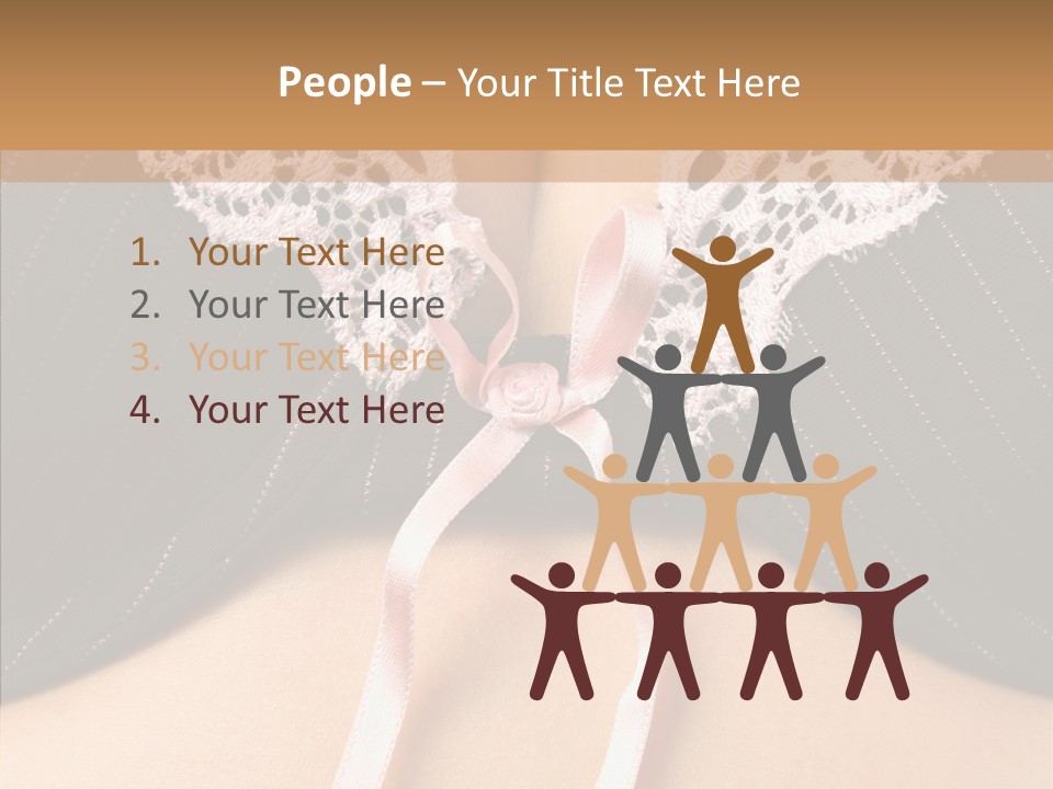 Desire Breasts Female PowerPoint Template