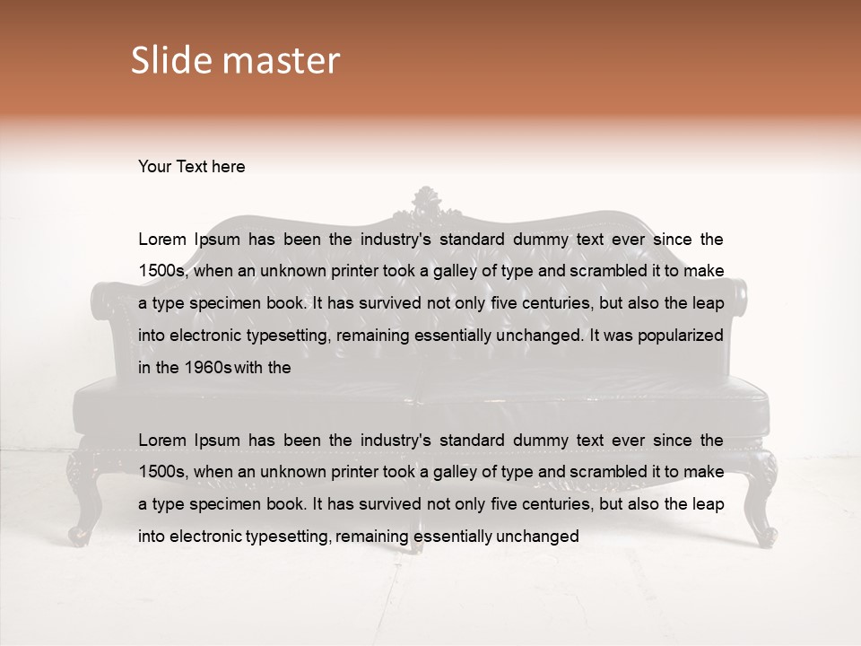 Fabric Sofa Pattern PowerPoint Template