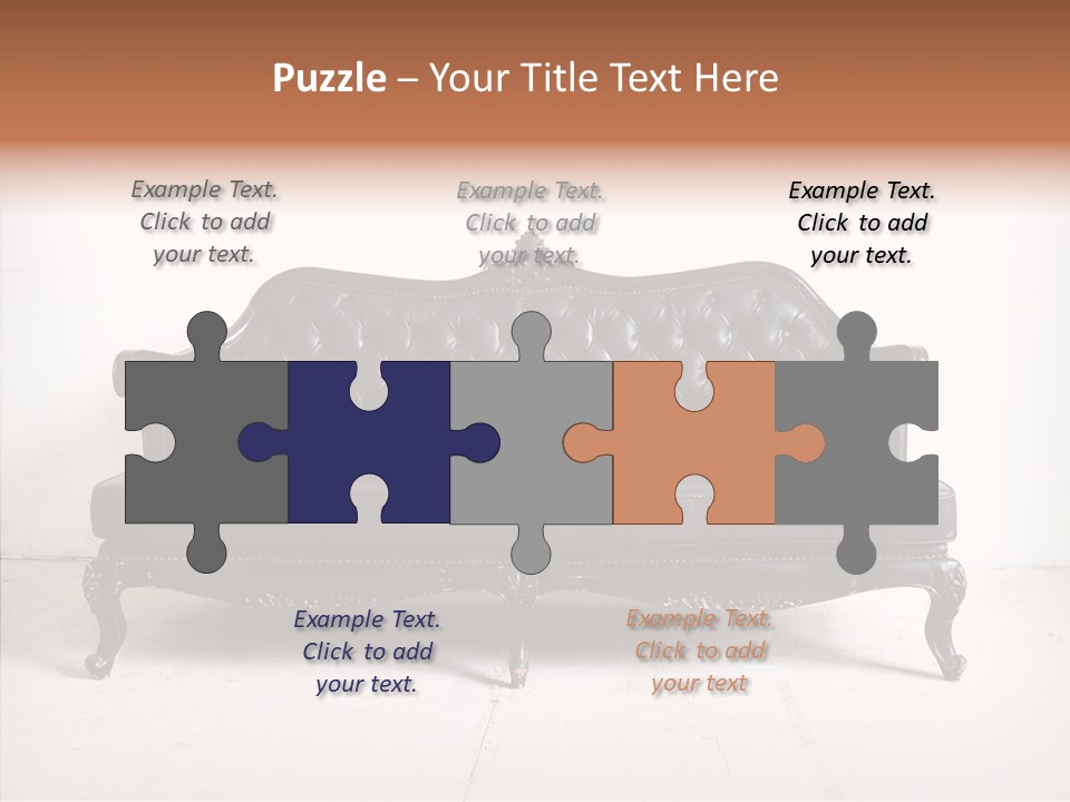 Fabric Sofa Pattern PowerPoint Template