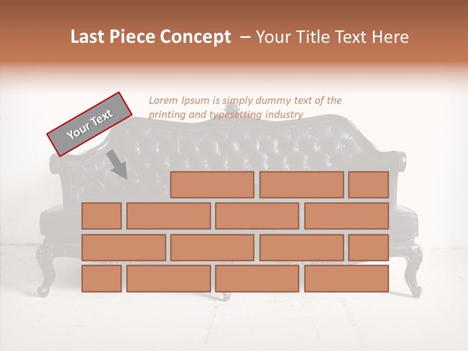 Fabric Sofa Pattern PowerPoint Template