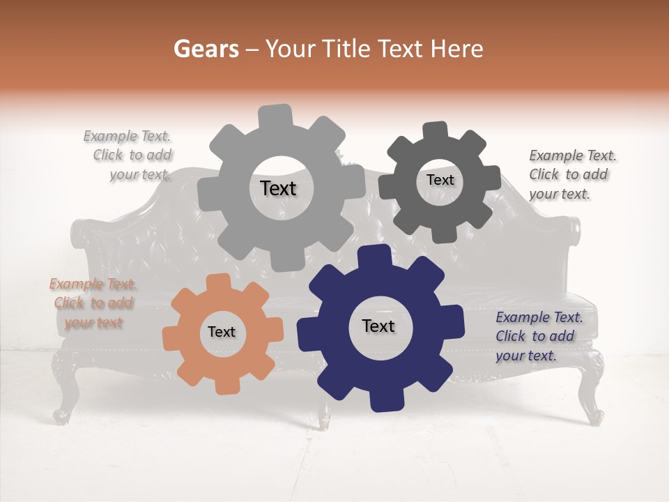 Fabric Sofa Pattern PowerPoint Template