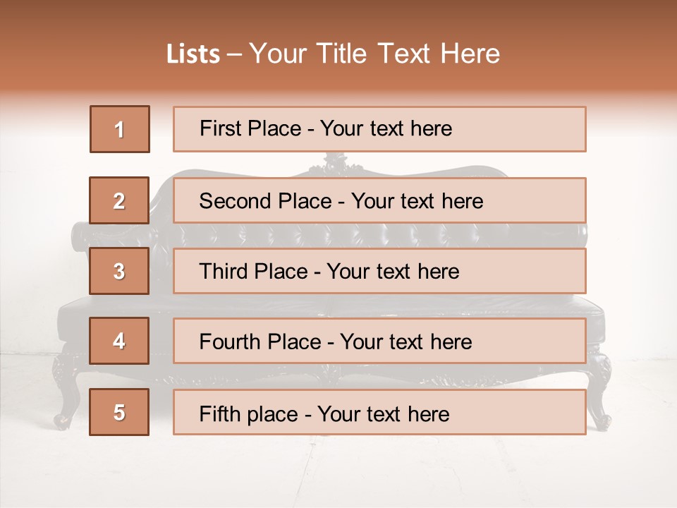 Fabric Sofa Pattern PowerPoint Template