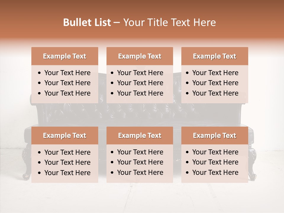 Fabric Sofa Pattern PowerPoint Template