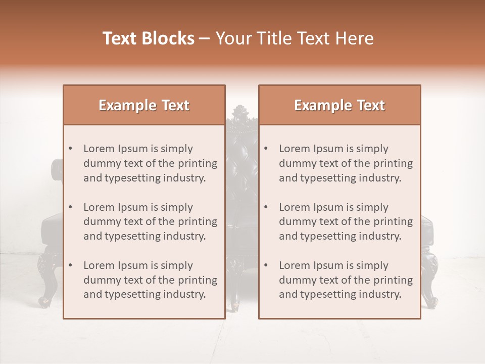 Fabric Sofa Pattern PowerPoint Template