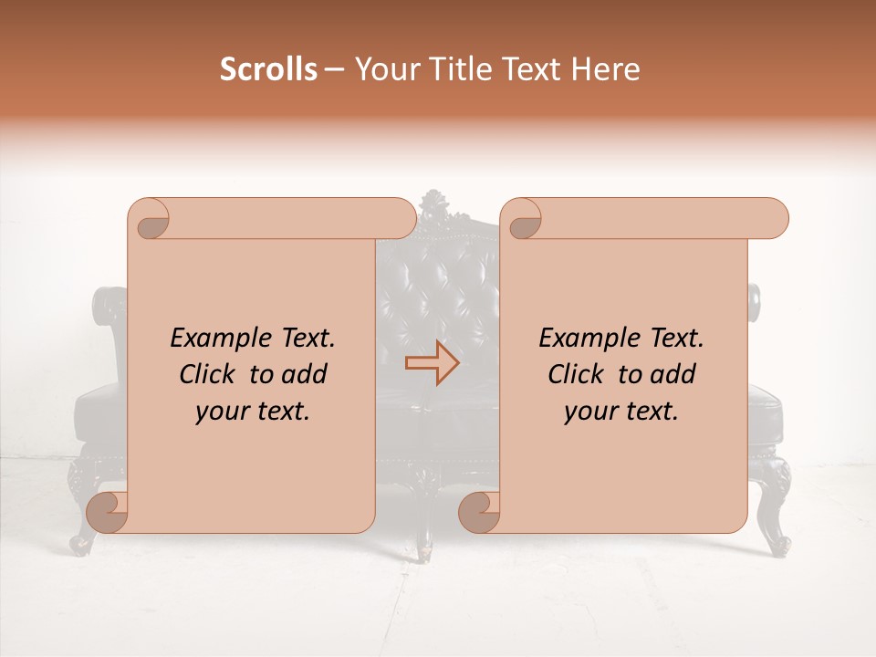 Fabric Sofa Pattern PowerPoint Template