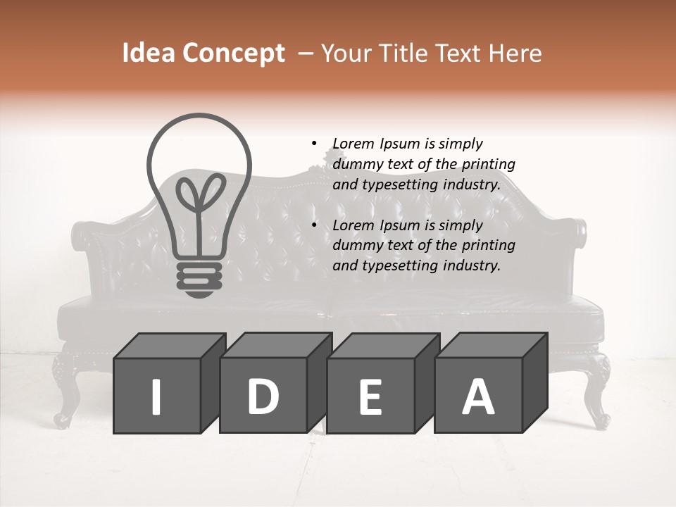 Fabric Sofa Pattern PowerPoint Template