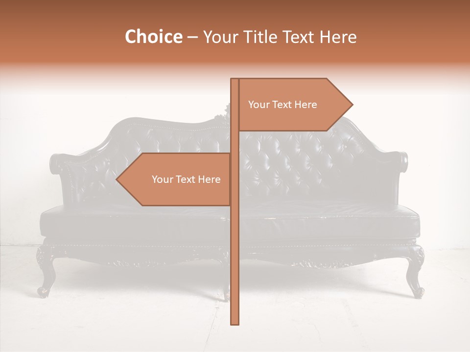 Fabric Sofa Pattern PowerPoint Template