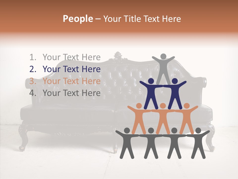 Fabric Sofa Pattern PowerPoint Template