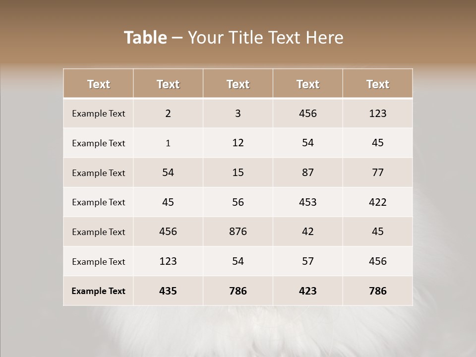 Fur Animal Felin PowerPoint Template
