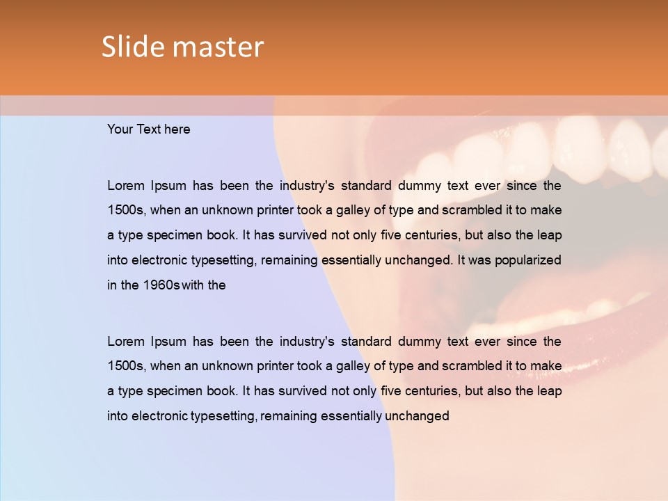 Face Woman Lipstick PowerPoint Template