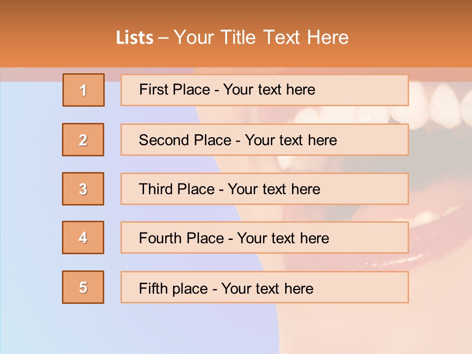 Face Woman Lipstick PowerPoint Template