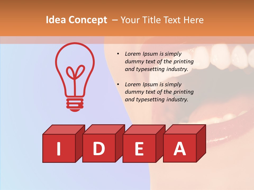 Face Woman Lipstick PowerPoint Template