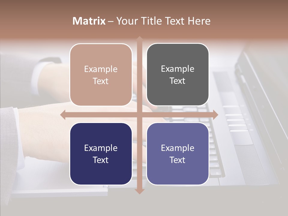 Communication Keyboard Pushing PowerPoint Template