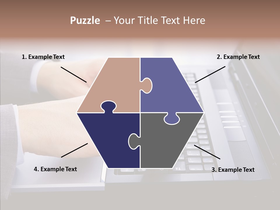 Communication Keyboard Pushing PowerPoint Template