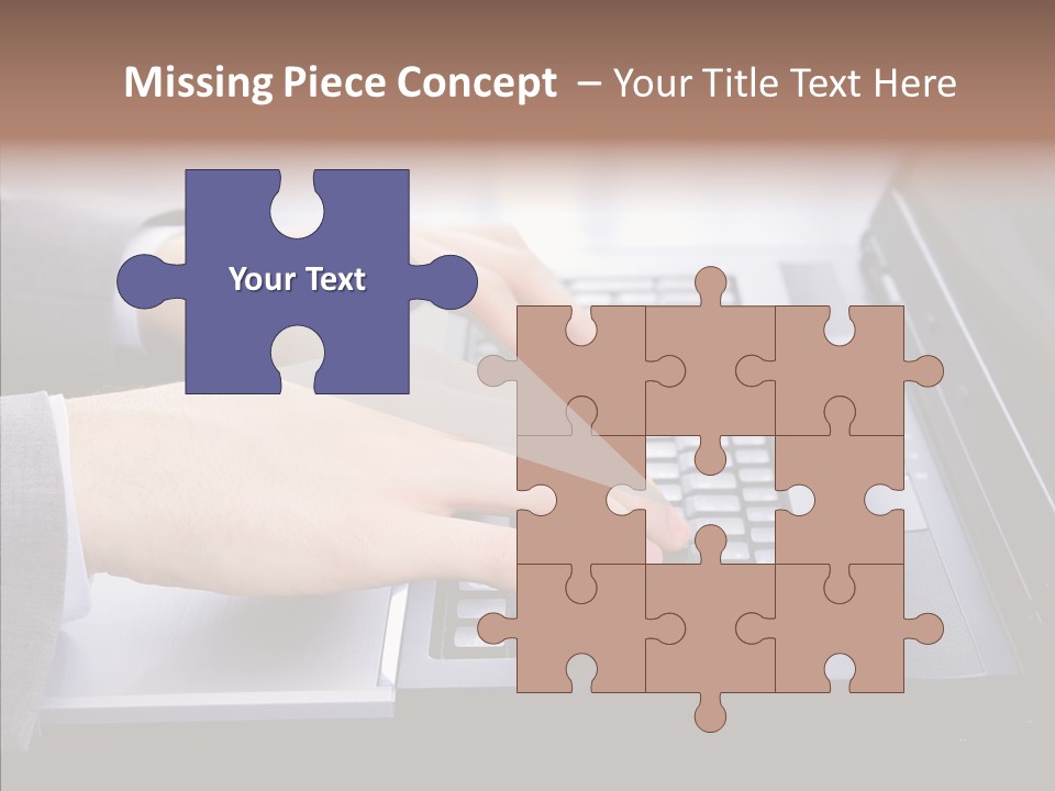 Communication Keyboard Pushing PowerPoint Template