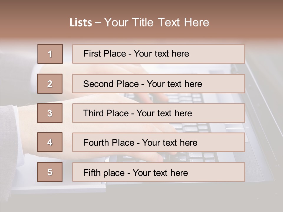 Communication Keyboard Pushing PowerPoint Template