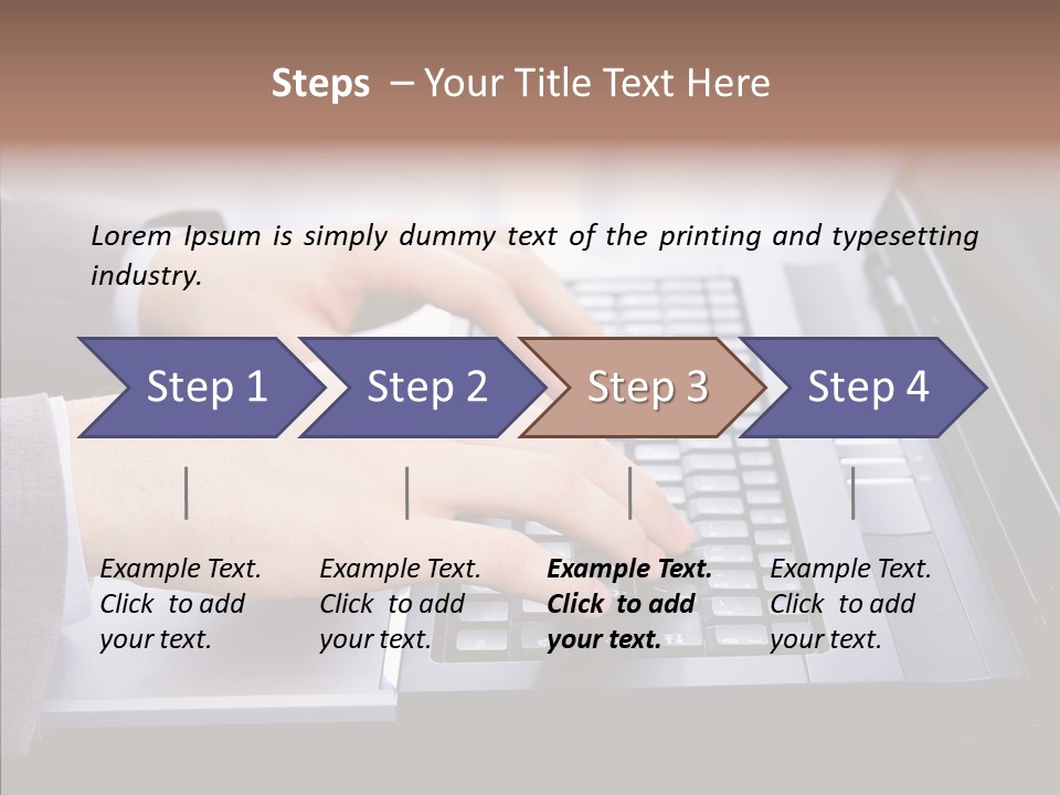 Communication Keyboard Pushing PowerPoint Template