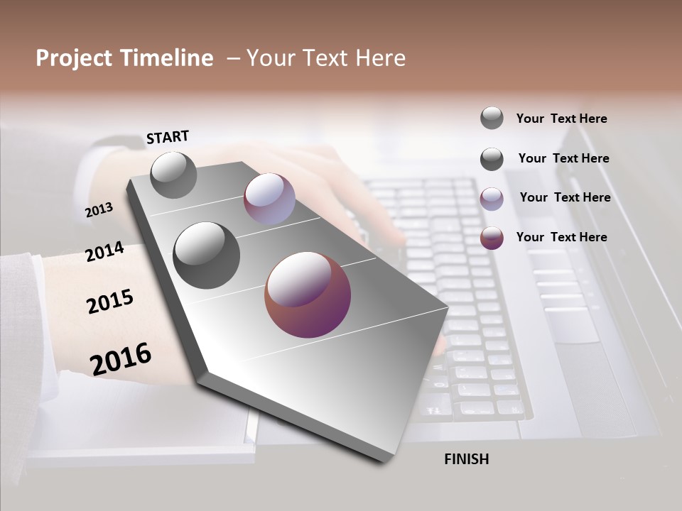 Communication Keyboard Pushing PowerPoint Template