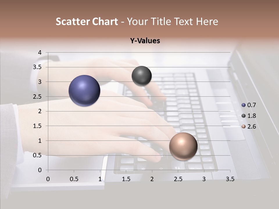 Communication Keyboard Pushing PowerPoint Template