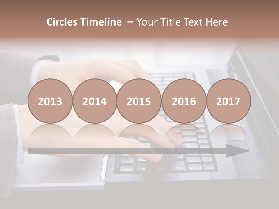 Communication Keyboard Pushing PowerPoint Template