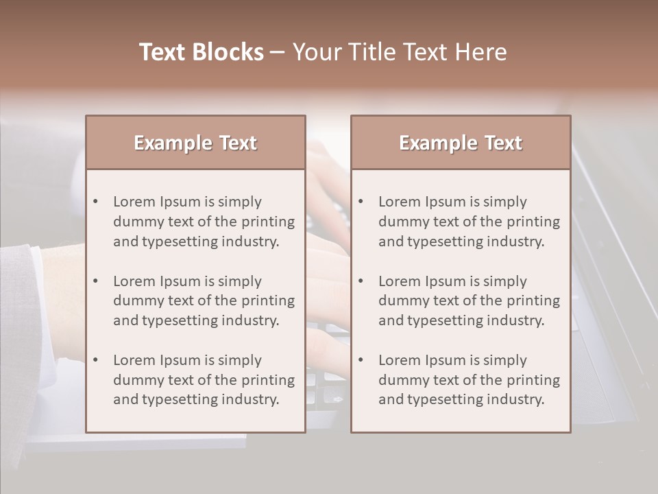 Communication Keyboard Pushing PowerPoint Template