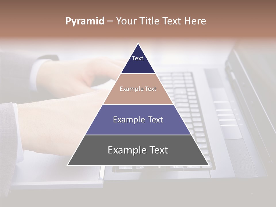 Communication Keyboard Pushing PowerPoint Template