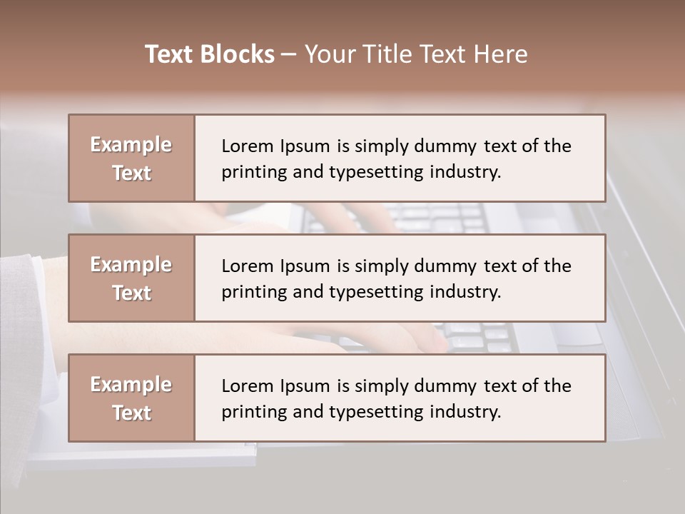 Communication Keyboard Pushing PowerPoint Template